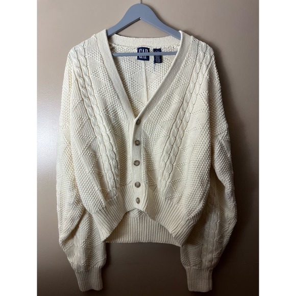 Vintage Heavy Cable Knit Cardigan - Picture 4 of 4